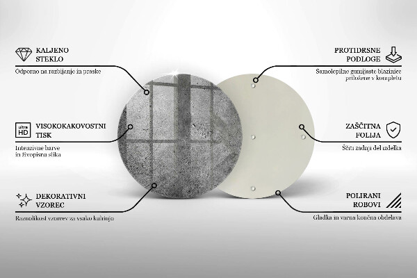 Skleněná deska do kuchyně Textura betonového kamene