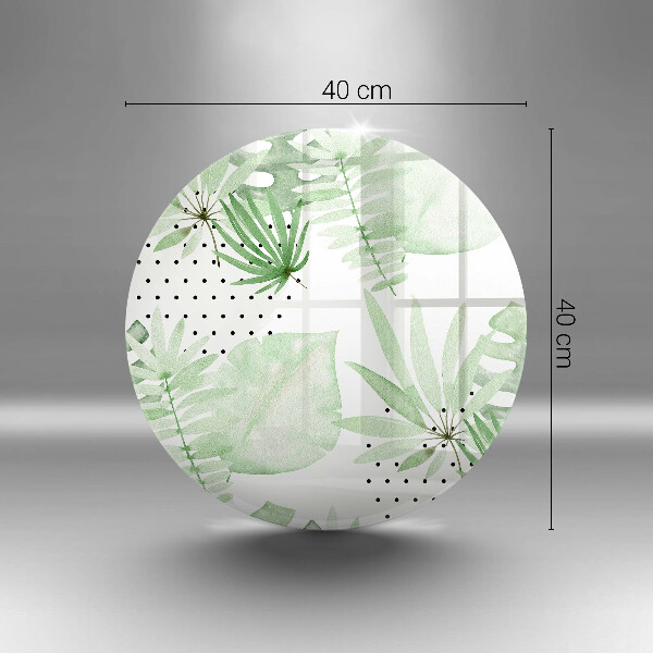 Skleněná deska do kuchyně Akvarel listy
