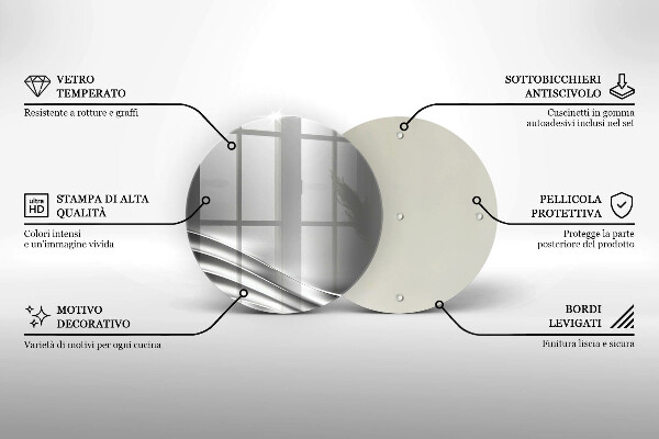 Skleněná deska do kuchyně Kovová konstrukce