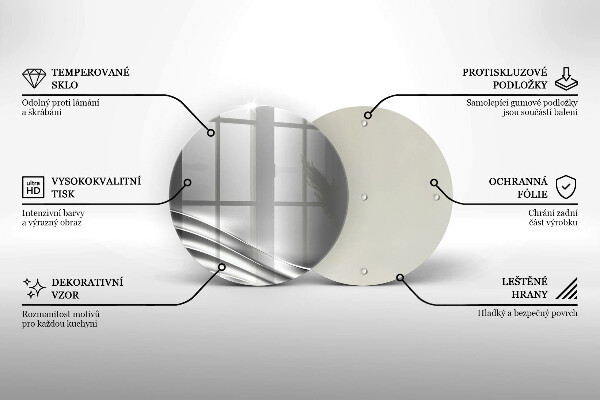 Skleněná deska do kuchyně Kovová konstrukce