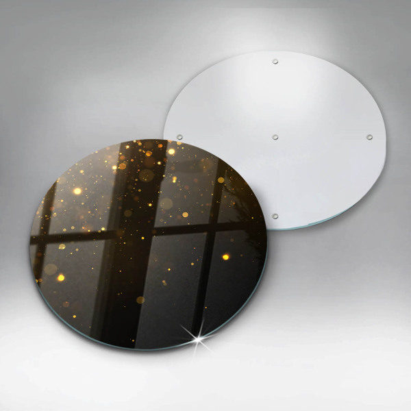 Skleněná deska do kuchyně Zlaté třpytky