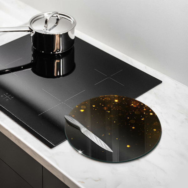 Skleněná deska do kuchyně Zlaté třpytky