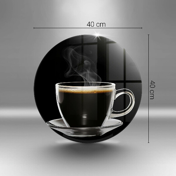 Skleněná deska do kuchyně Sklenice horké kávy