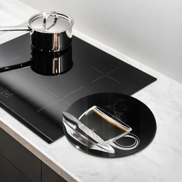 Skleněná deska do kuchyně Sklenice horké kávy