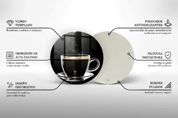 Skleněná deska do kuchyně Sklenice horké kávy