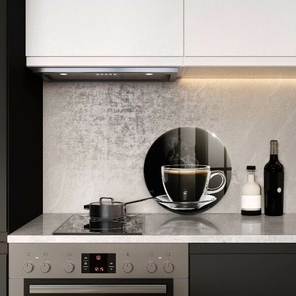 Skleněná deska do kuchyně Sklenice horké kávy