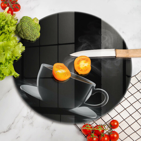 Skleněná deska do kuchyně Horký šálek kávy