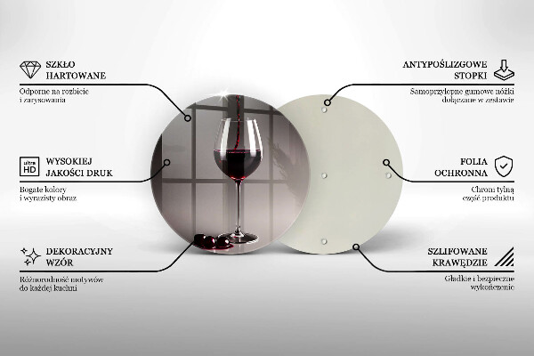 Skleněná deska do kuchyně Sklo a hrozny