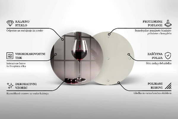 Skleněná deska do kuchyně Sklo a hrozny