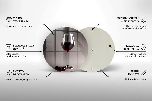 Skleněná deska do kuchyně Sklo a hrozny