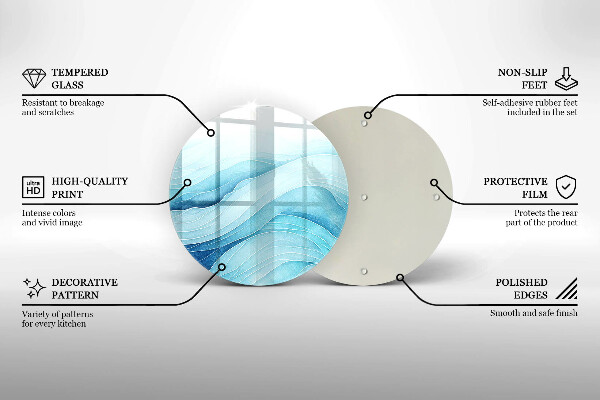 Skleněná deska do kuchyně Abstraktní vlny