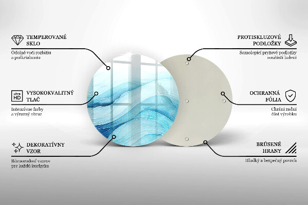Skleněná deska do kuchyně Abstraktní vlny