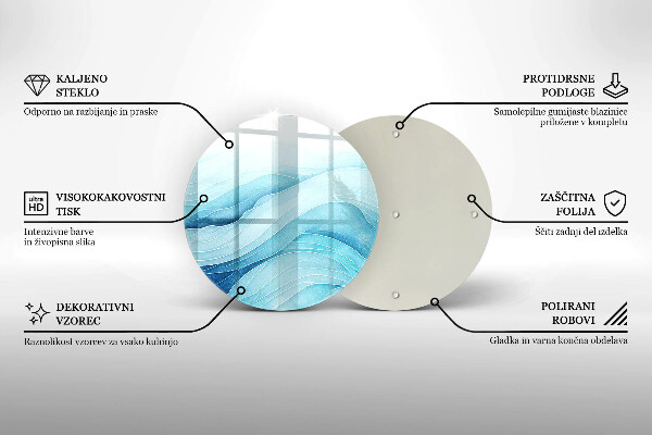 Skleněná deska do kuchyně Abstraktní vlny