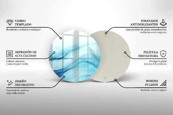 Skleněná deska do kuchyně Abstraktní vlny
