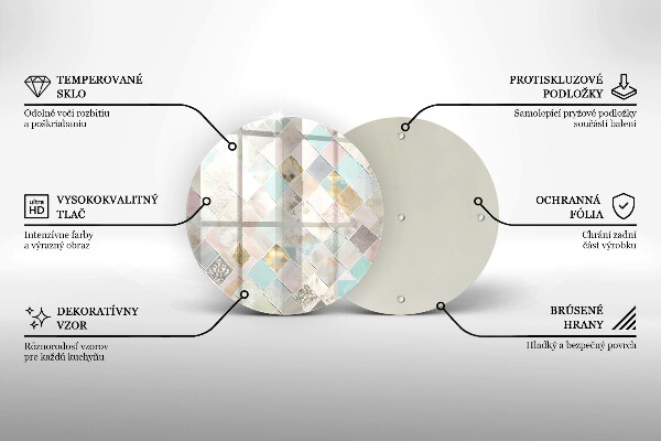 Skleněná deska do kuchyně Pastelové složení