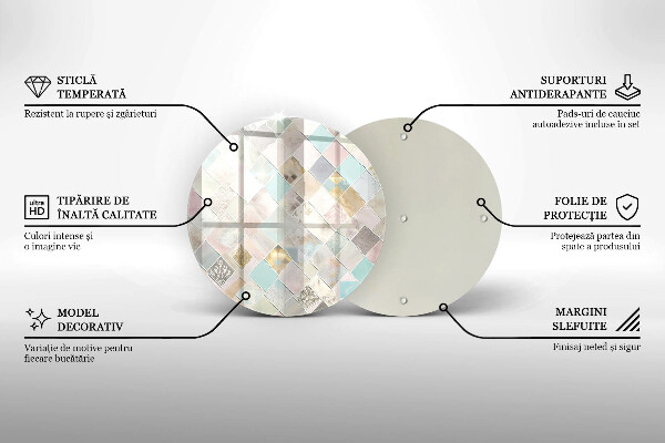 Skleněná deska do kuchyně Pastelové složení