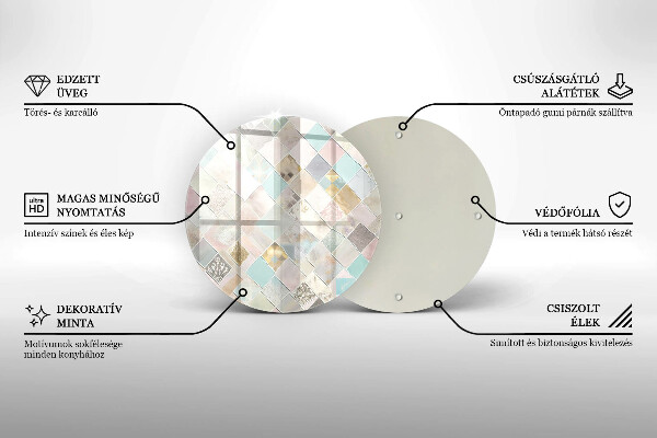 Skleněná deska do kuchyně Pastelové složení