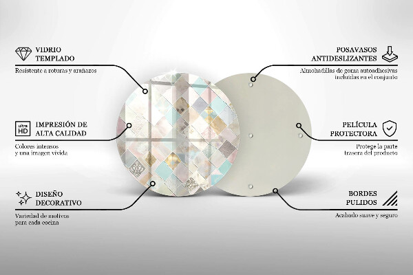 Skleněná deska do kuchyně Pastelové složení