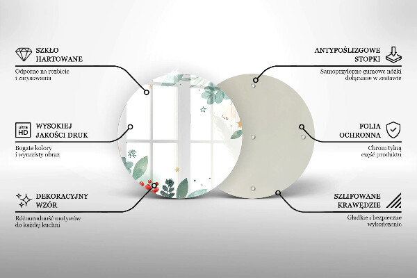 Skleněná deska do kuchyně Akvarel listy
