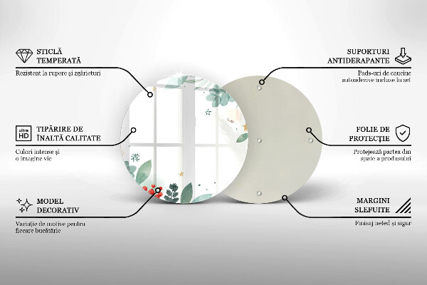 Skleněná deska do kuchyně Akvarel listy