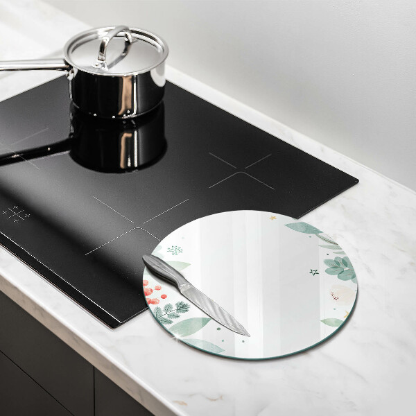 Skleněná deska do kuchyně Akvarel listy