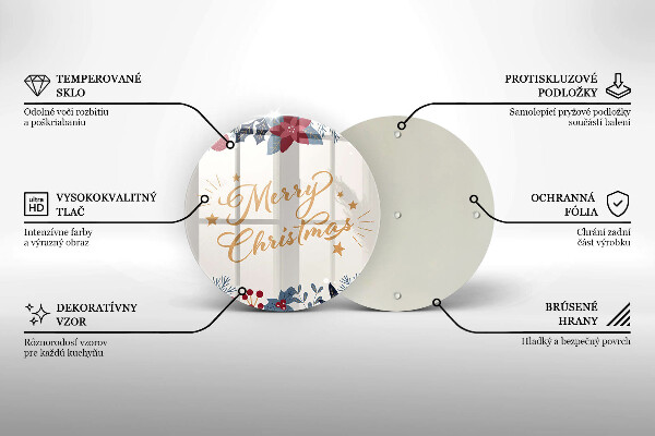 Skleněná deska do kuchyně Merry christmas