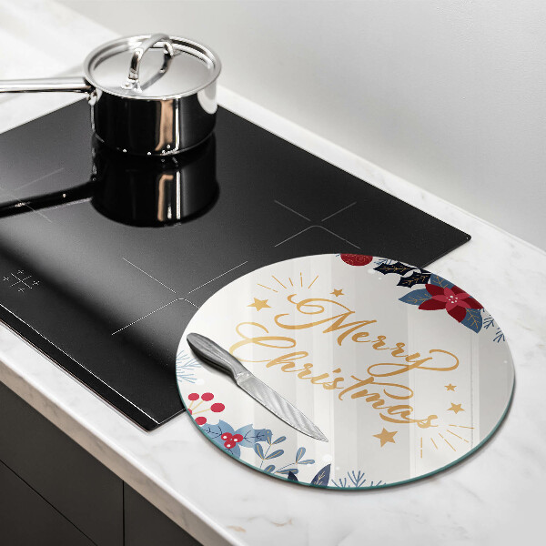 Skleněná deska do kuchyně Merry christmas