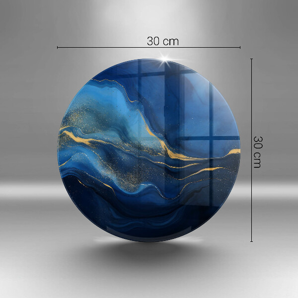 Skleněná deska do kuchyně Kobaltová abstrakce