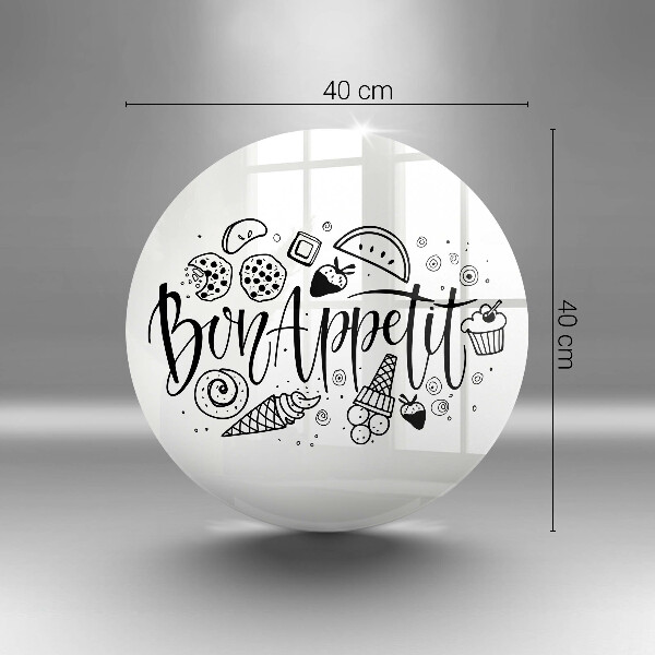 Skleněná deska do kuchyně Bon appetit nápis
