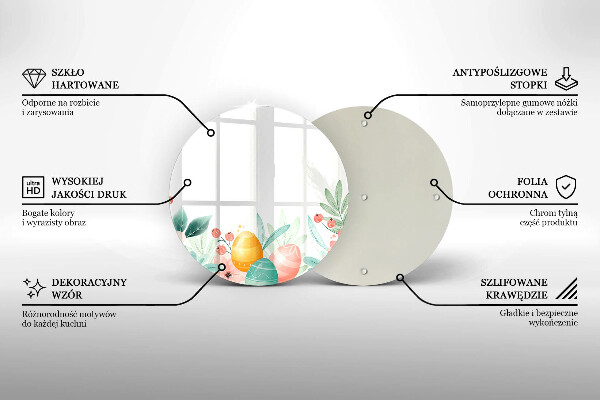 Skleněná deska do kuchyně Velikonoční vajíčka