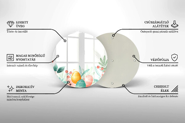 Skleněná deska do kuchyně Velikonoční vajíčka