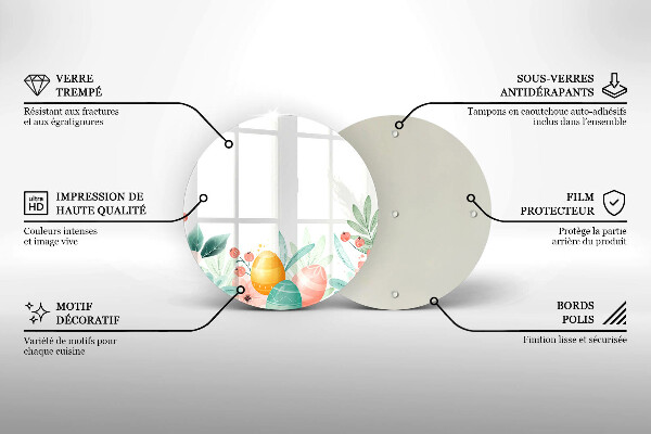 Skleněná deska do kuchyně Velikonoční vajíčka