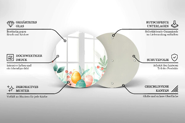 Skleněná deska do kuchyně Velikonoční vajíčka