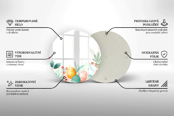 Skleněná deska do kuchyně Velikonoční vajíčka