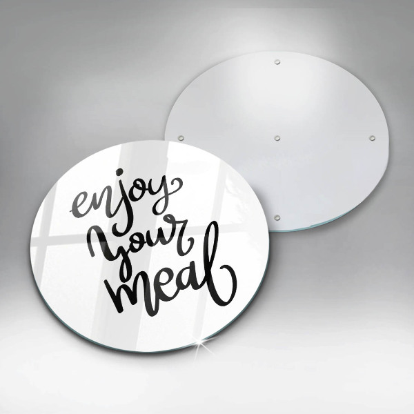 Skleněná deska do kuchyně Enjoy your meal