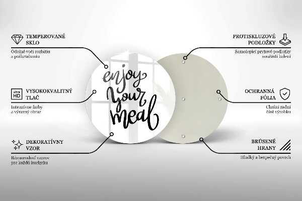 Skleněná deska do kuchyně Enjoy your meal