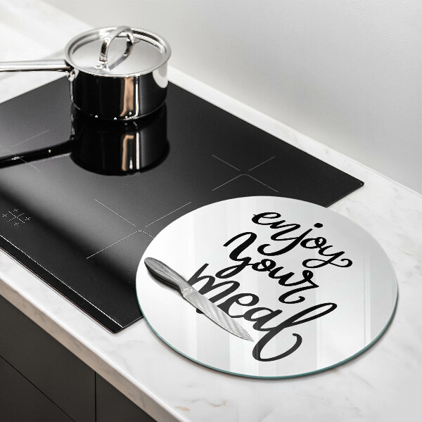 Skleněná deska do kuchyně Enjoy your meal