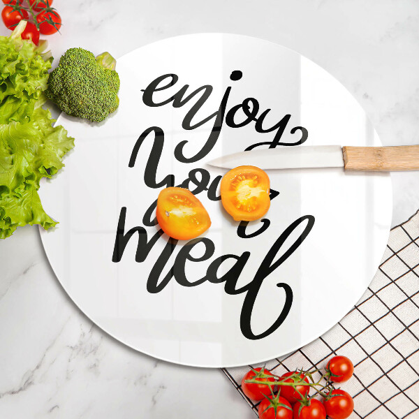 Skleněná deska do kuchyně Enjoy your meal
