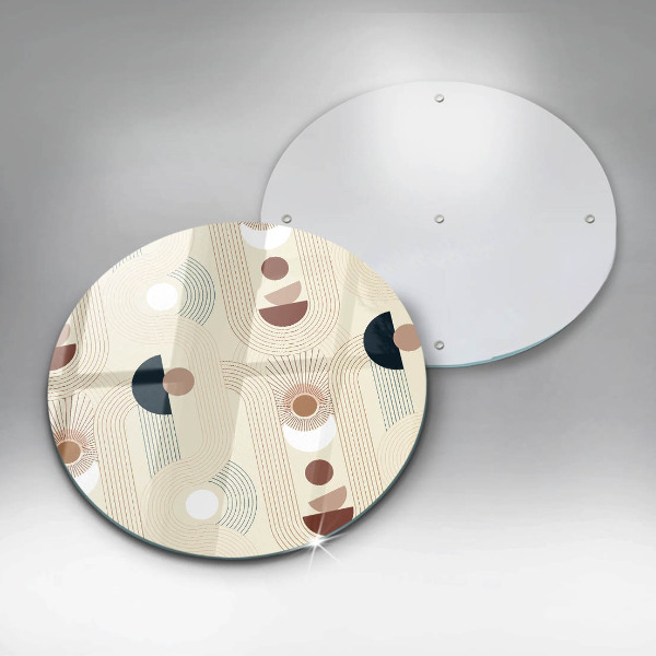 Skleněná deska do kuchyně Boho geometrické tvary