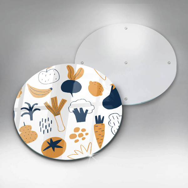 Skleněná deska do kuchyně Jídlo ilustrace