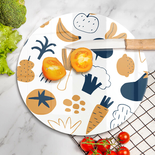 Skleněná deska do kuchyně Jídlo ilustrace