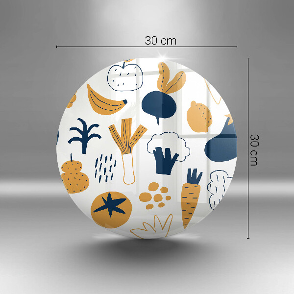 Skleněná deska do kuchyně Jídlo ilustrace