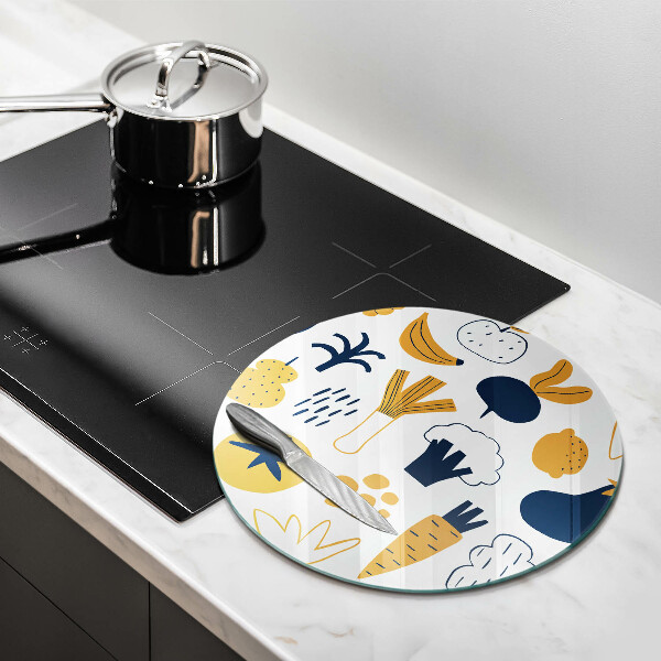 Skleněná deska do kuchyně Jídlo ilustrace