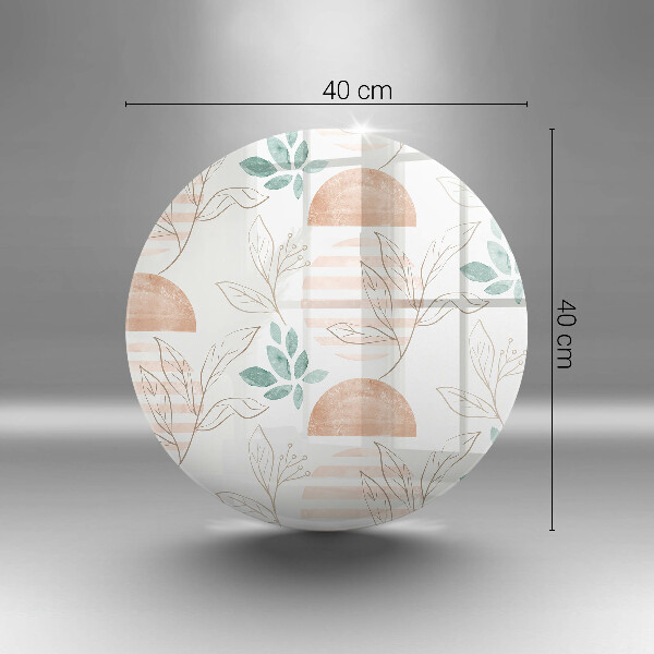 Skleněná deska do kuchyně Boho listy vzor