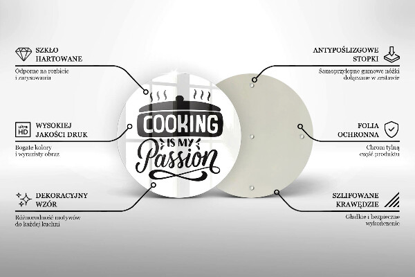 Skleněná deska do kuchyně Cooking is my passion