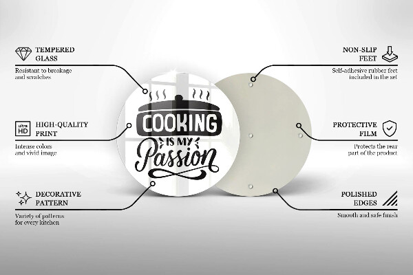 Skleněná deska do kuchyně Cooking is my passion