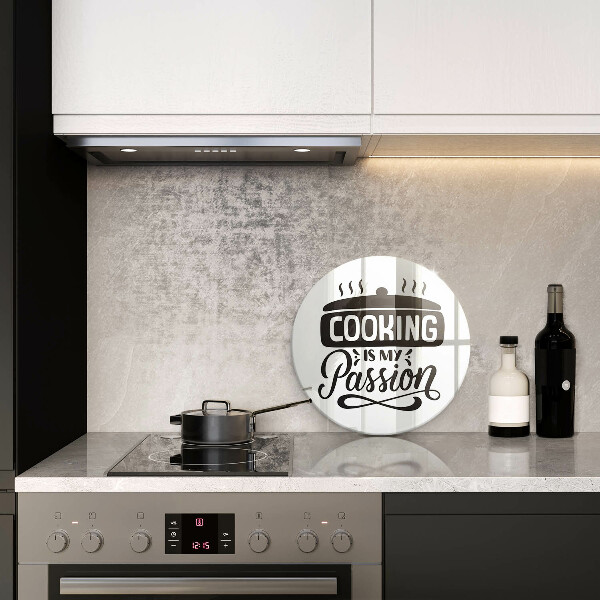 Skleněná deska do kuchyně Cooking is my passion