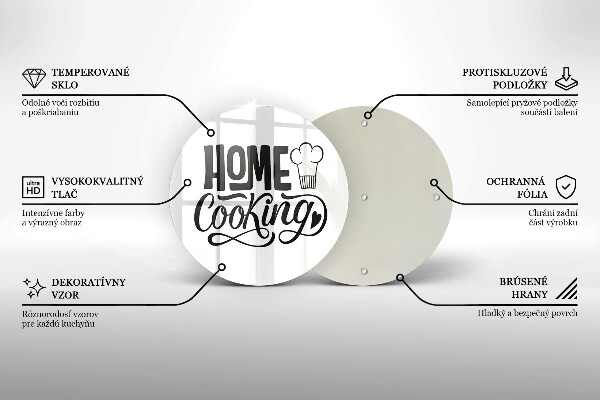Skleněná deska do kuchyně Home cooking