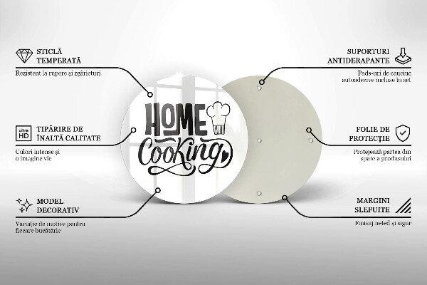 Skleněná deska do kuchyně Home cooking