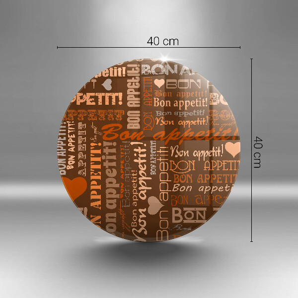 Skleněná deska do kuchyně Titulky bon appetit